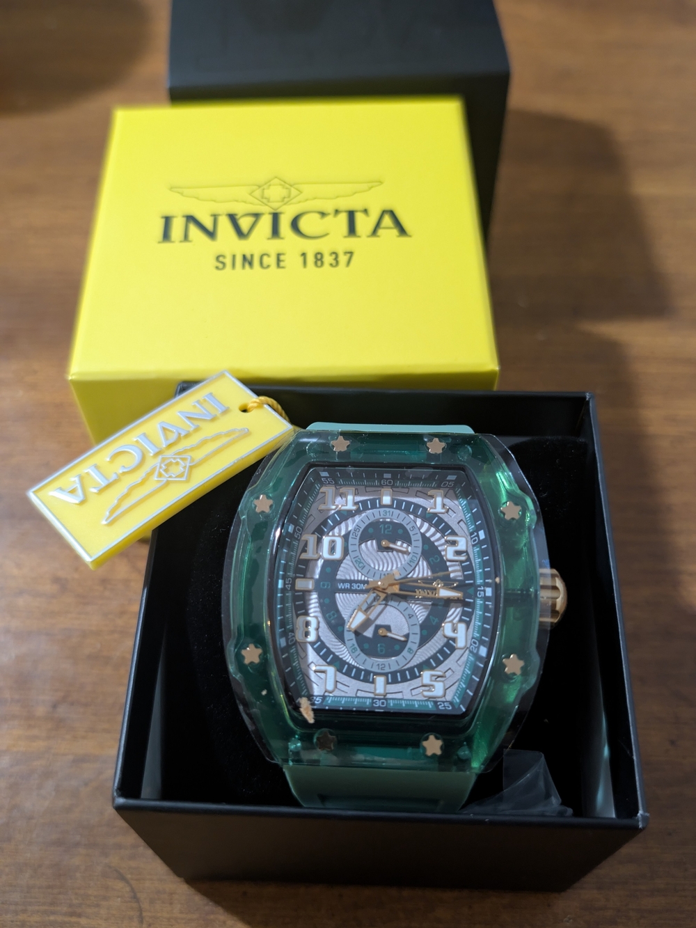 Invicta Green and Gold Men's Chronograph 48.5mm Watch with Green Strap